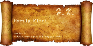 Hartig Kitti névjegykártya